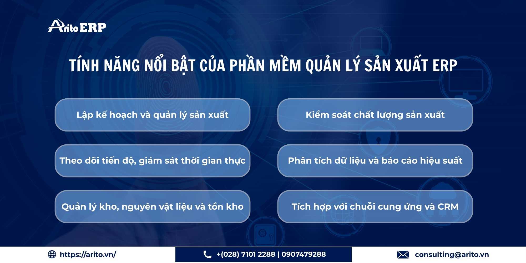 Tính năng nổi bật của phần mềm quản lý sản xuất ERP