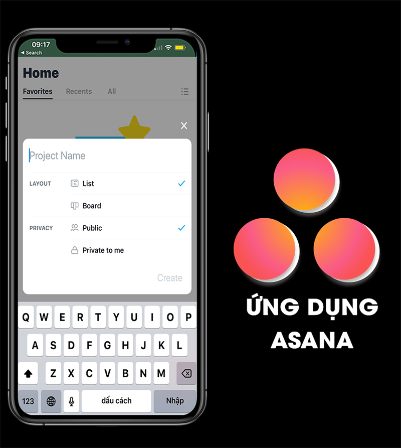 App quản lý công việc trên điện thoại Asana 