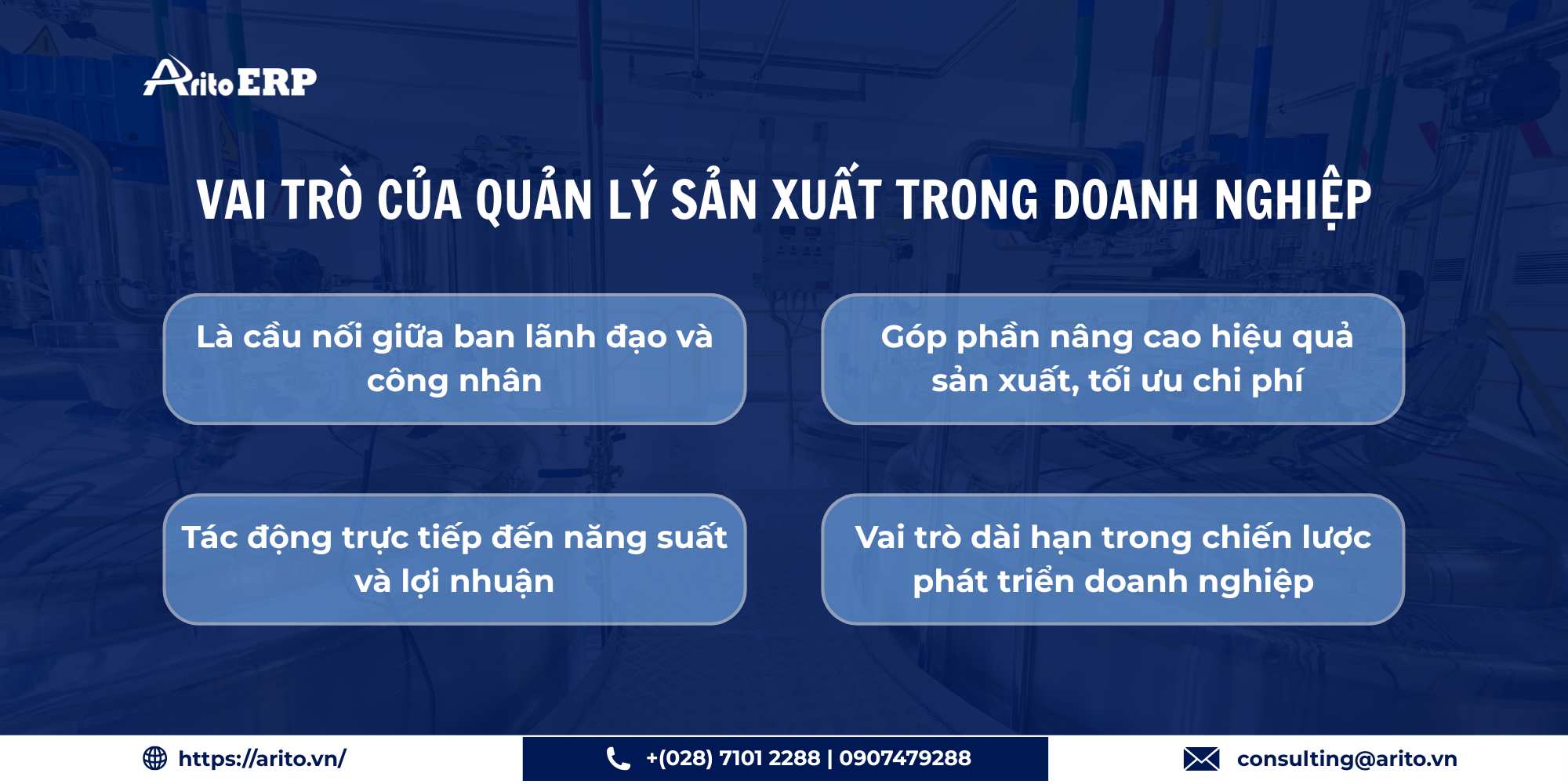 Vai trò của quản lý sản xuất trong doanh nghiệp