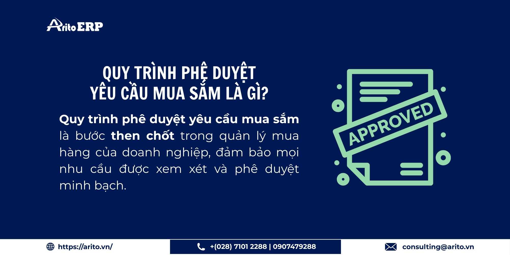 Quy trình phê duyệt yêu cầu mua sắm là gì?