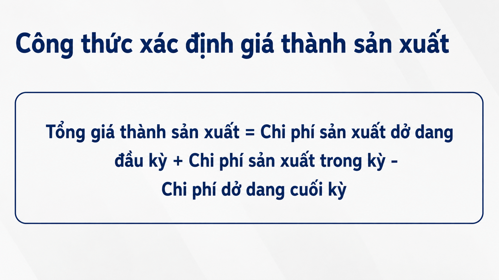 Công Thức Tính Giá Thành Sản Xuất