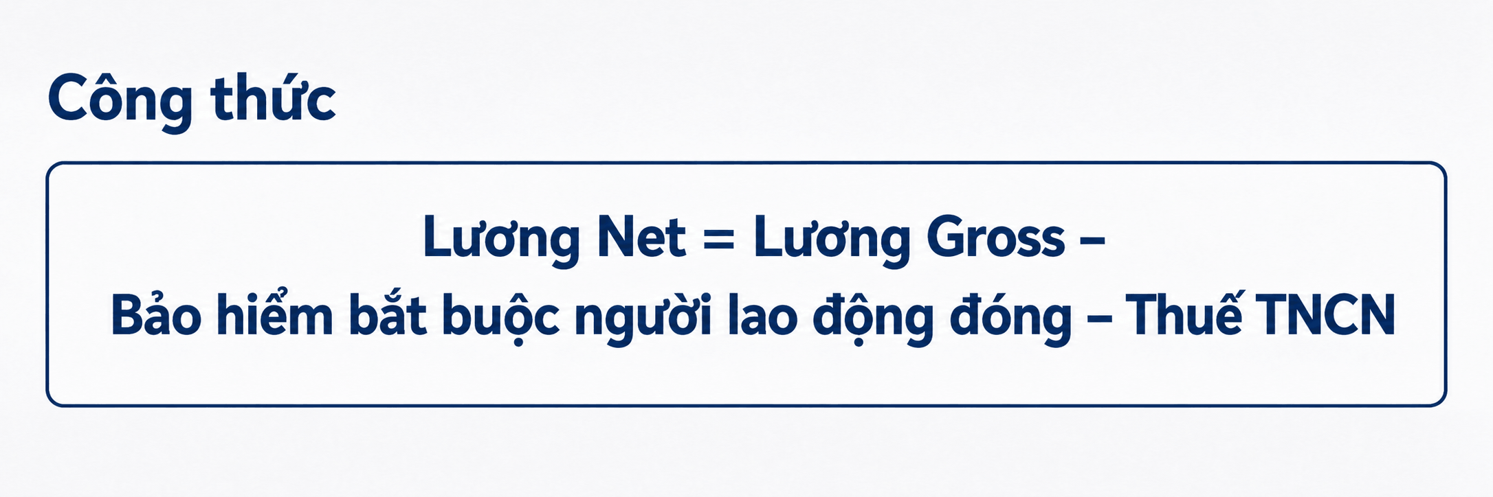 Công thức tính lương net