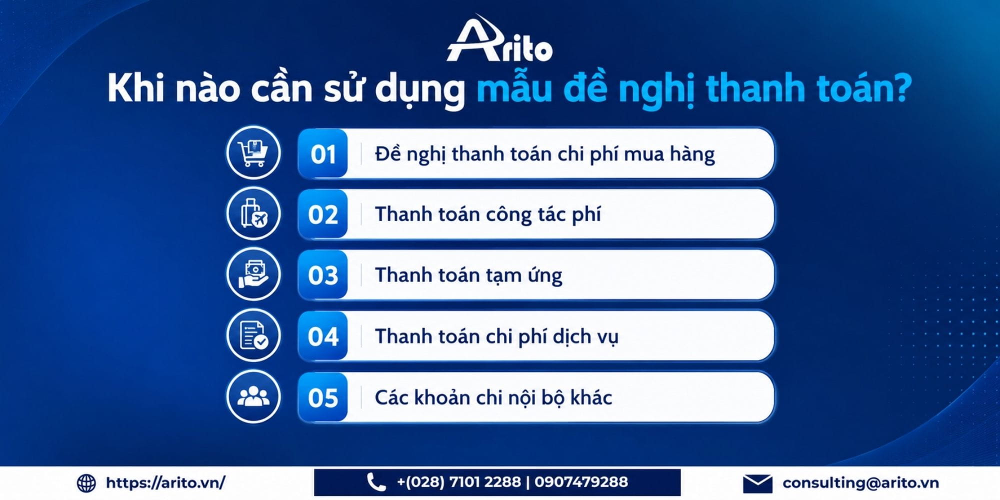 Khi nào cần sử dụng mẫu đề nghị thanh toán?