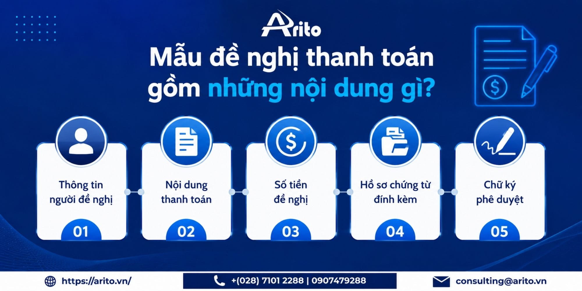 Mẫu đề nghị thanh toán gồm những nội dung gì?