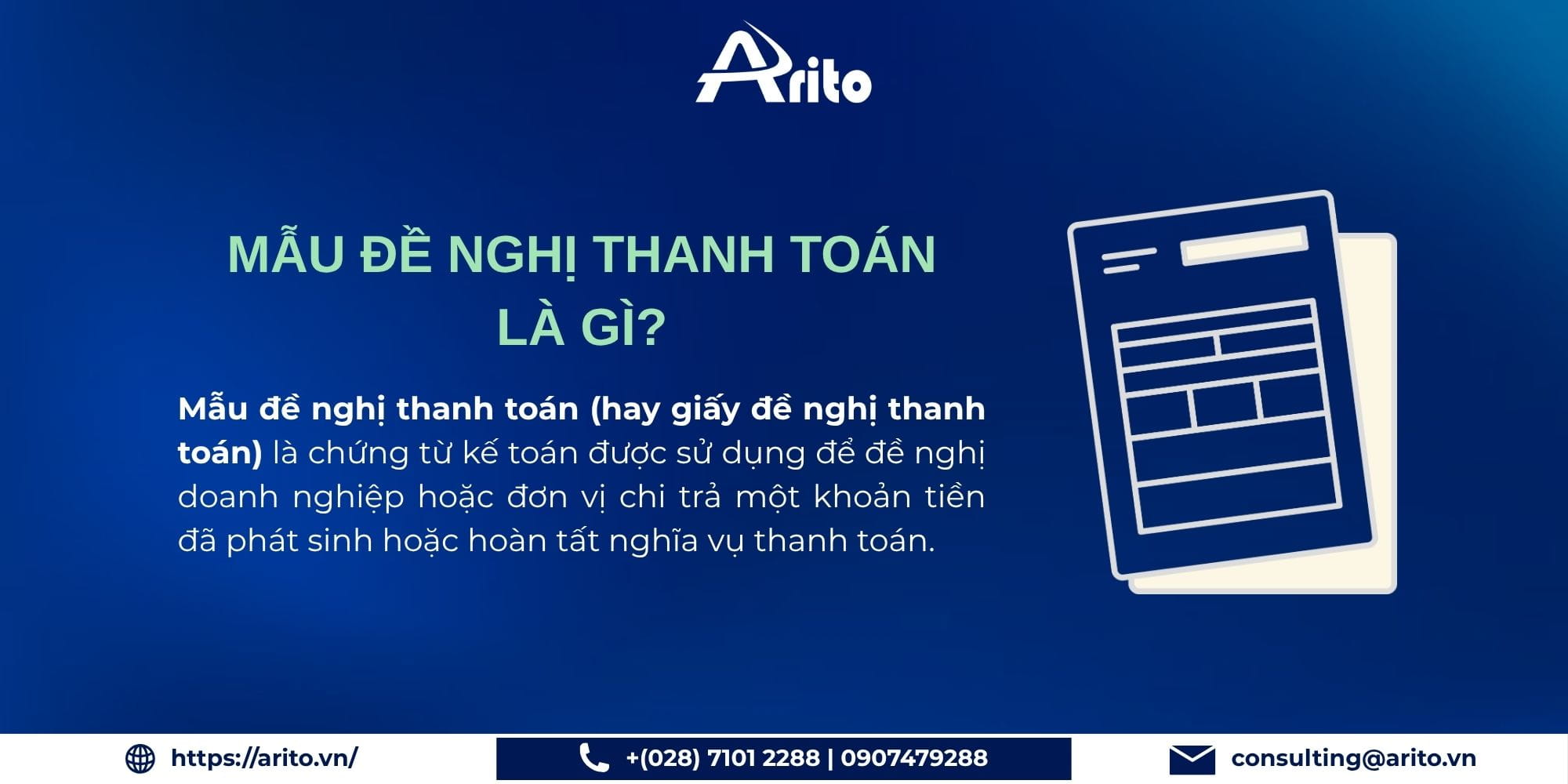 Mẫu đề nghị thanh toán là gì