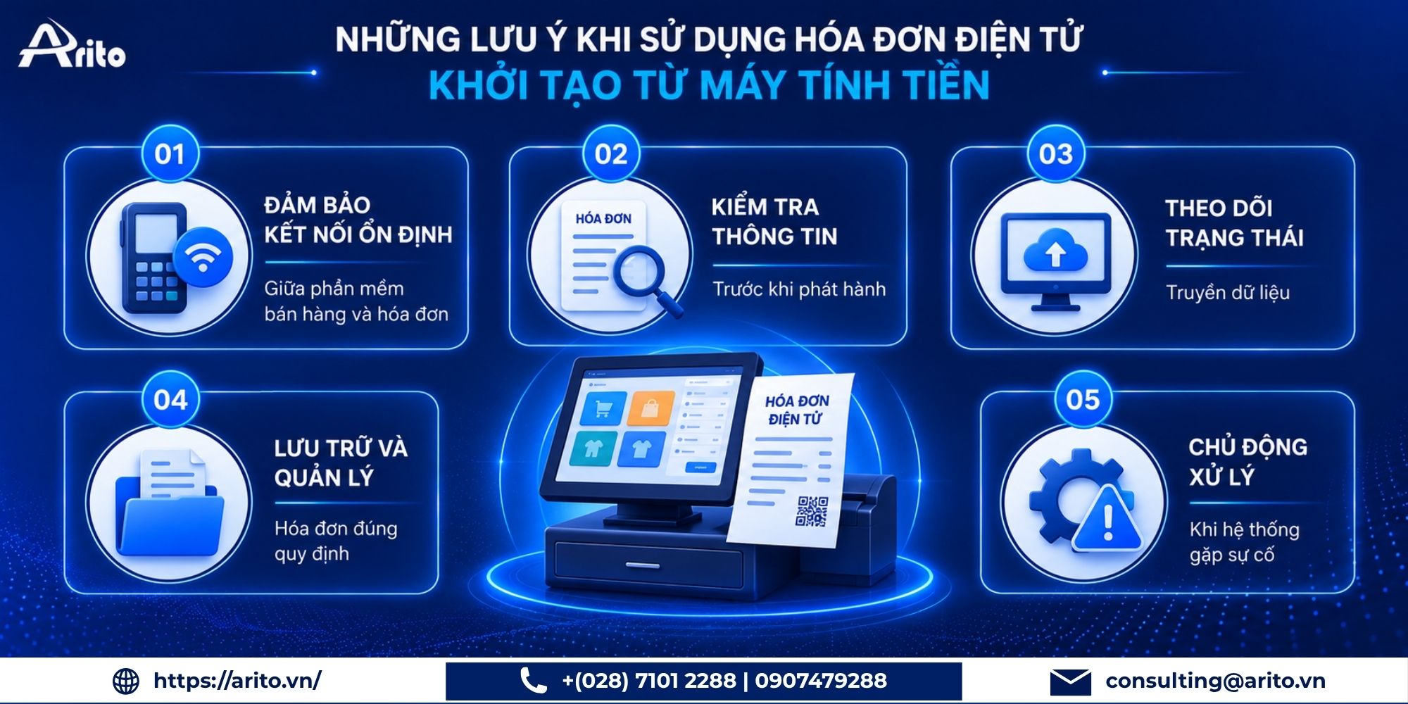 những lưu ý khi sử dụng hóa đơn điện tử khởi tạo từ máy tính tiền