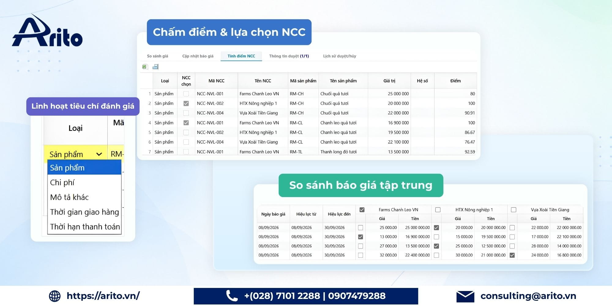 ARITO hỗ trợ doanh nghiệp quản lý nhà cung cấp như thế nào