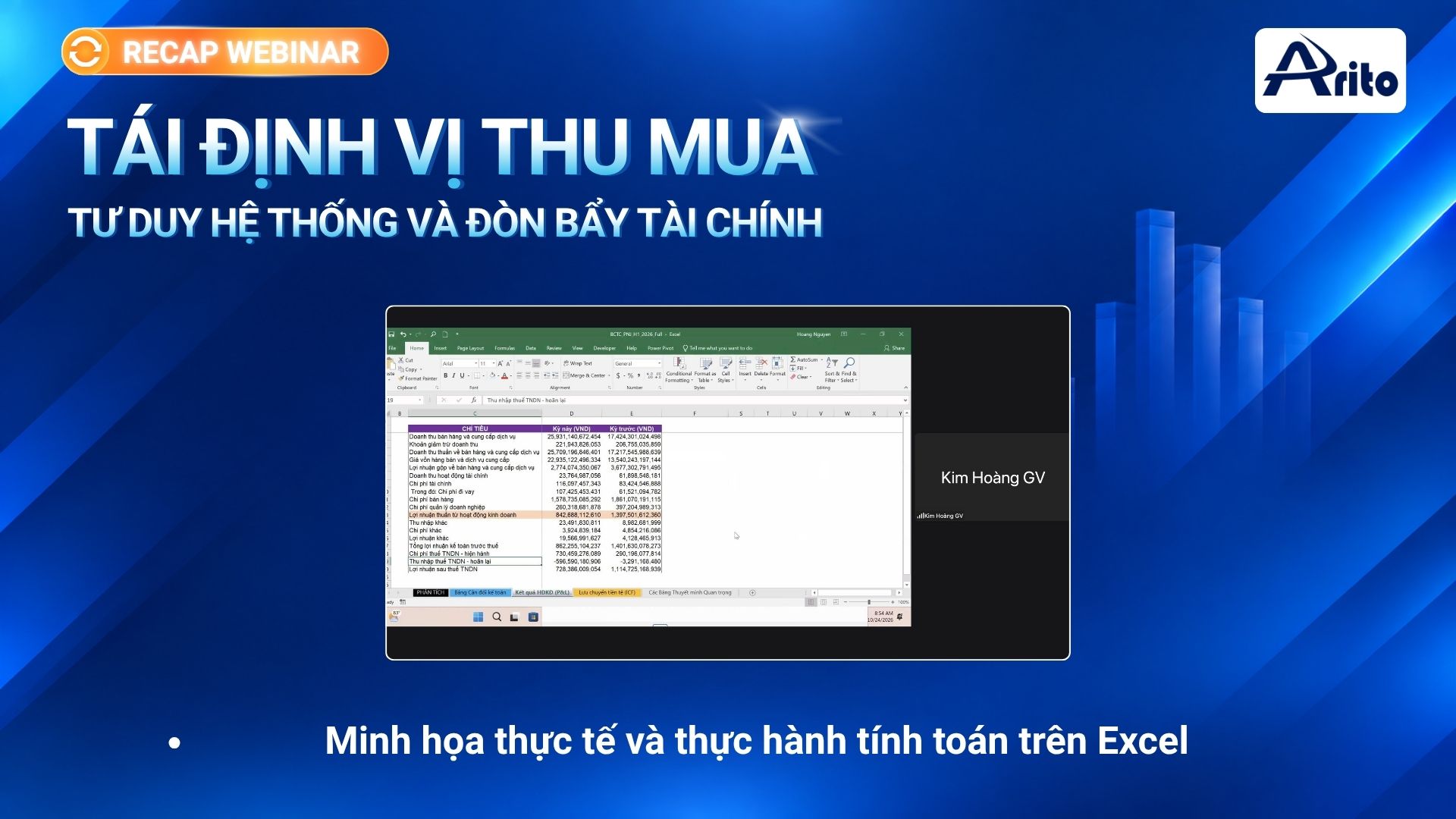 Minh họa thực tế và thực hành tính toán trên Excel