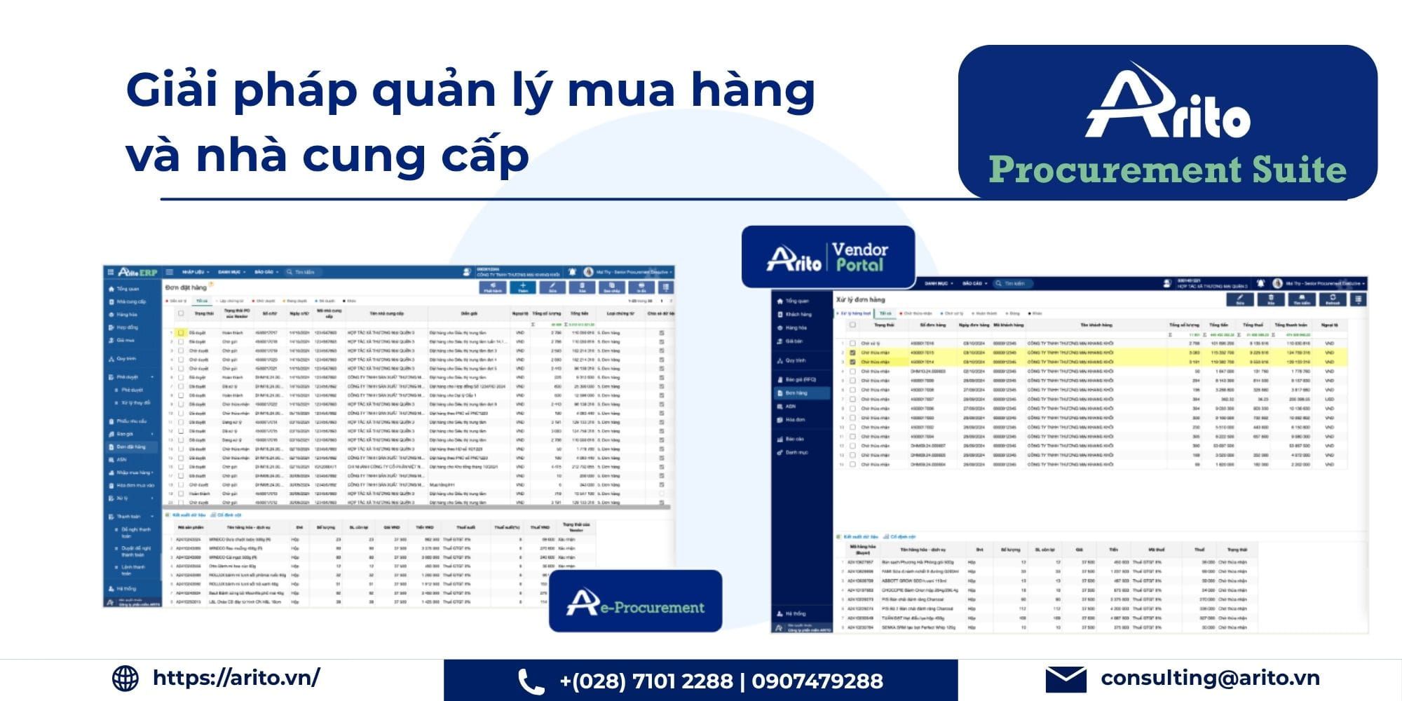 Phần mềm quản lý mua hàng ARITO