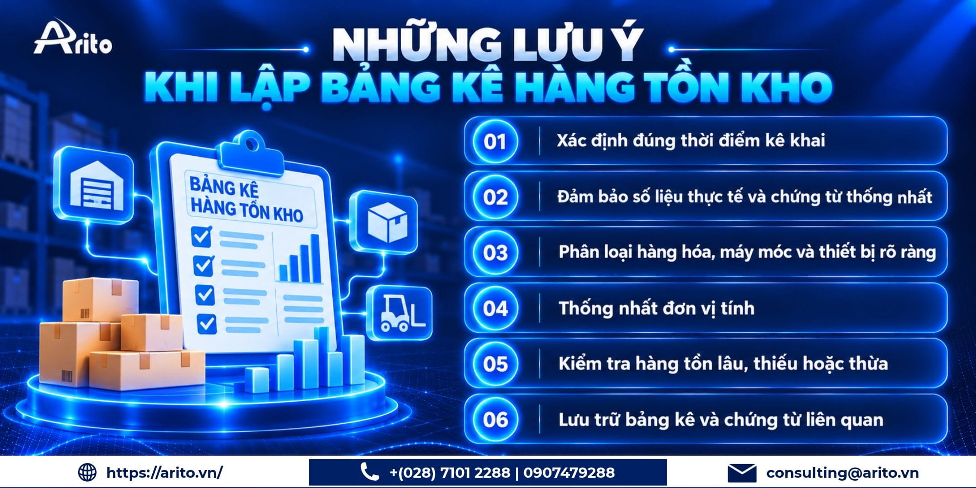 Những lưu ý khi lập bảng kê hàng tồn kho