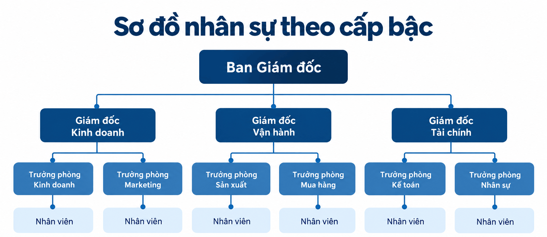 Sơ đồ nhân sự theo cấp bậc